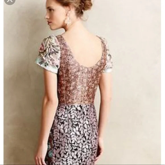 Anthropologie Beguile by Byron Lars Pierced Brocade Dress sz XS